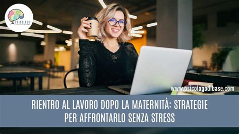 Schema riassuntivo di strategie per il rientro al lavoro dopo la maternità
