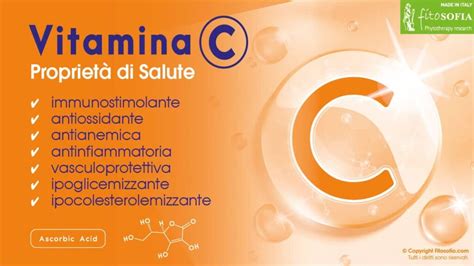 Infografica sui benefici della vitamina C