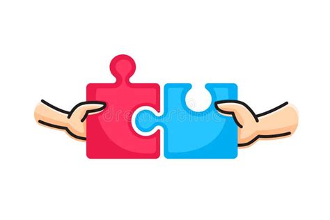 Illustrazione di due volti gemelli che si uniscono come un puzzle
