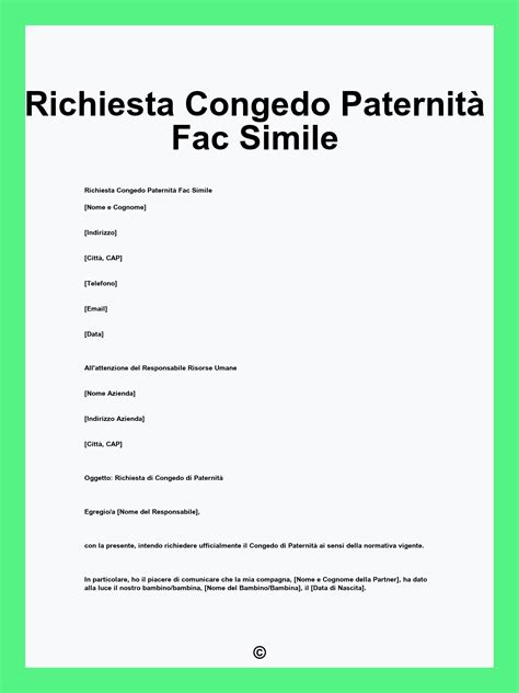Flowchart processo di richiesta congedo parentale