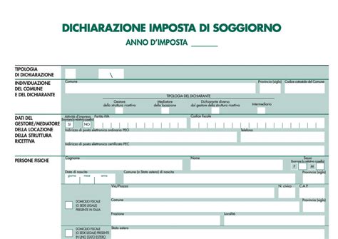 Schema semplificato del processo di dichiarazione e versamento dell'imposta di soggiorno