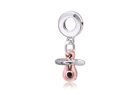 Pandora baby charm with biberon, shoes, and footprints