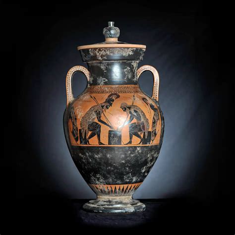 Dettaglio iconografico della nascita di Atena su un vaso a figure nere