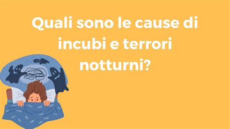 Tavola comparativa: incubi vs terrori notturni