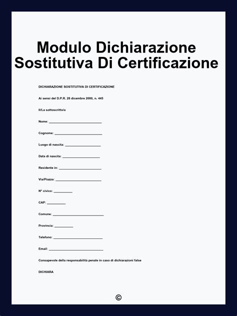 Modulo Dichiarazione Nascita