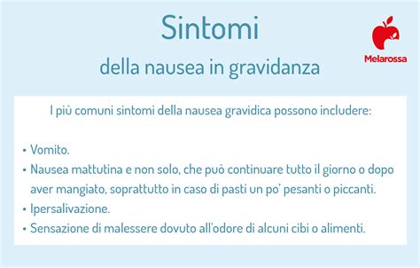 Infografica sulla fisiologia della nausea gravidica e i suoi sintomi comuni