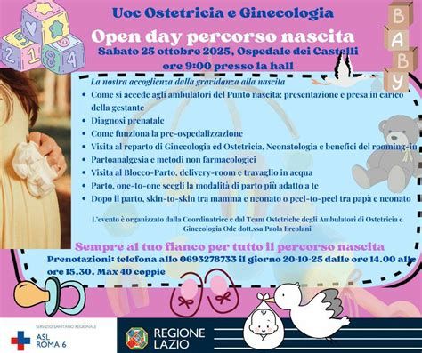 Infografica informativa sul percorso nascita e le fasi del travaglio in ospedale