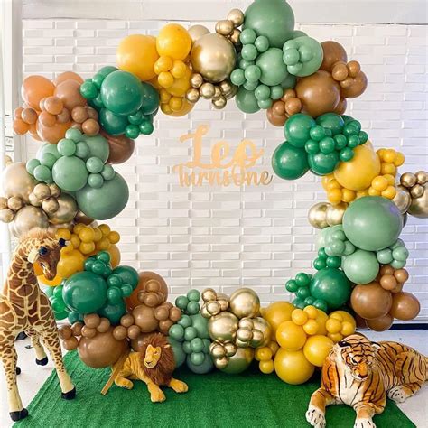 composizione arco palloncini safari