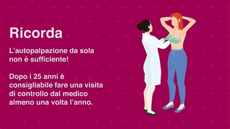 Donna esegue autopalpazione al seno