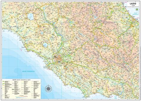 Mappa del Lazio con evidenziata San Cesareo e le principali città