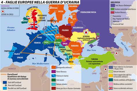 Mappa dell'Europa evidenziante i legami diplomatici stretti durante il mandato di Renzi