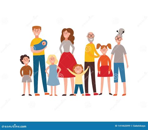 illustrazione di una famiglia allargata e complessa