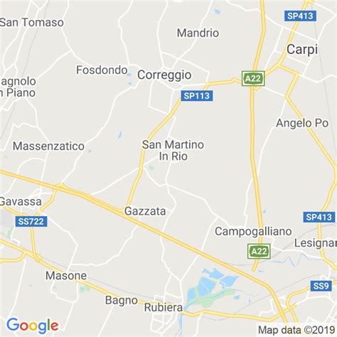 Mappa che evidenzia San Martino in Rio, Reggio Emilia