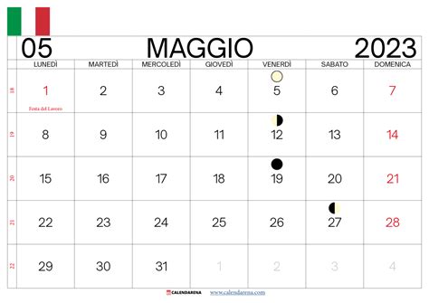 Calendario con il primo mese di nascita evidenziato
