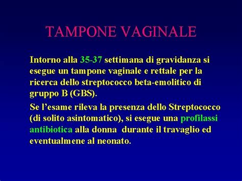 Tampone vaginale in gravidanza