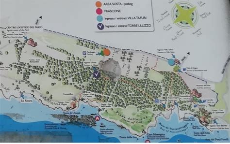 Mappa della Riserva Naturale di Porto Selvaggio
