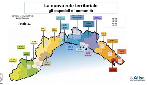 Mappa della rete ospedaliera materno-infantile ligure