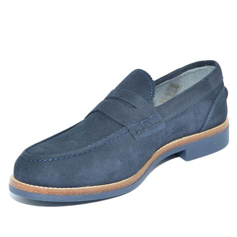 Scarpa inglese alta in pelle scamosciata blu