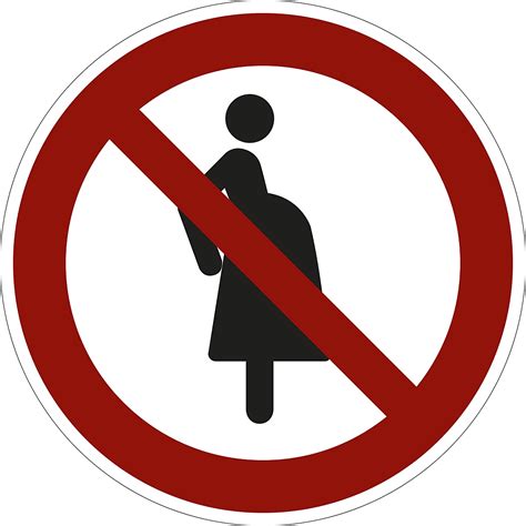 Simbolo di gravidanza con divieto di lavoro