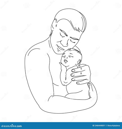 Padre che accudisce il figlio neonato