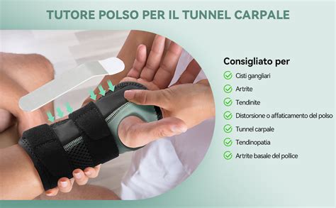 illustrazione di una corretta postura notturna con tutore per polso