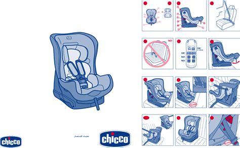 Illustrazione di un manuale di istruzioni per seggiolino auto