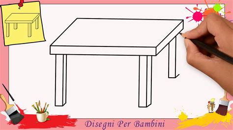 disegno di un tavolo per asilo con seggioloni