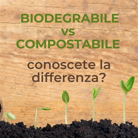 Schema comparativo tra biodegradabile e compostabile
