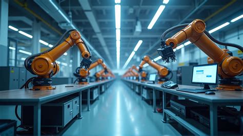 Panorama di un moderno stabilimento automobilistico cinese con robotica avanzata