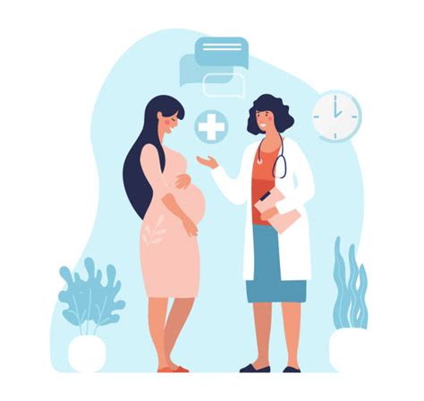 illustrazione di una visita medica durante la gravidanza