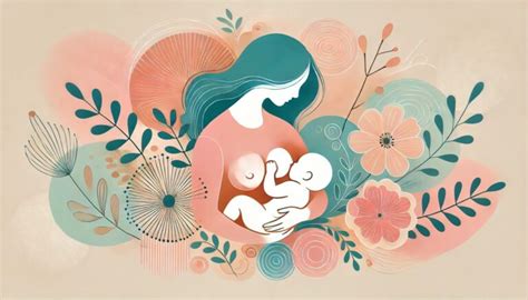 illustrazione che rappresenta un momento di calma tra madre e bambino durante l'allattamento