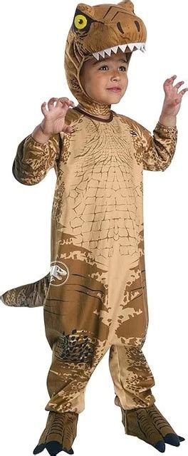 Bambino vestito da dinosauro T-Rex