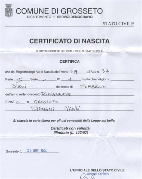 Differenze tra Certificato di Nascita, Atto di Nascita ed Estratto