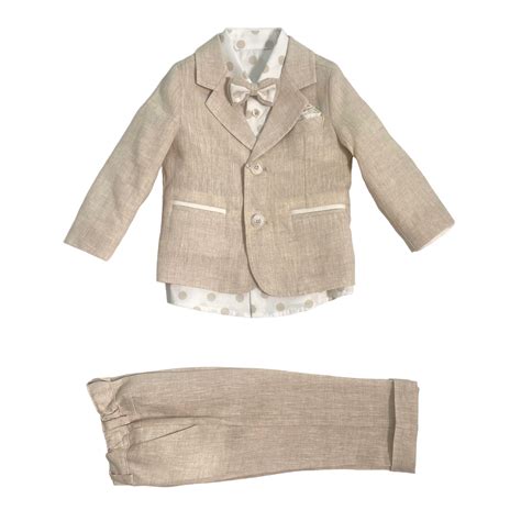 Completo elegante in lino per neonato