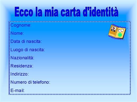 luogo di nascita e residenza del bambino