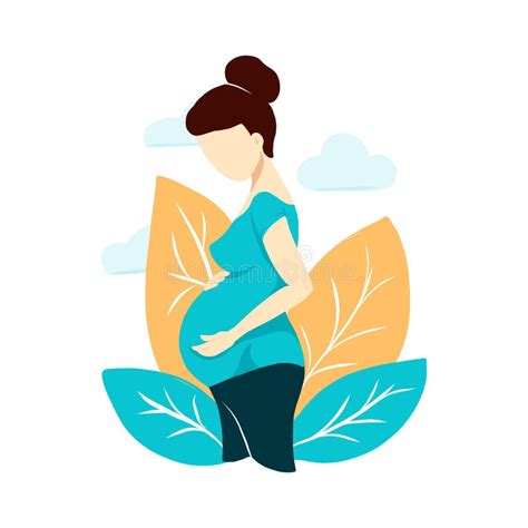 illustrazione di una donna incinta che pratica yoga leggero