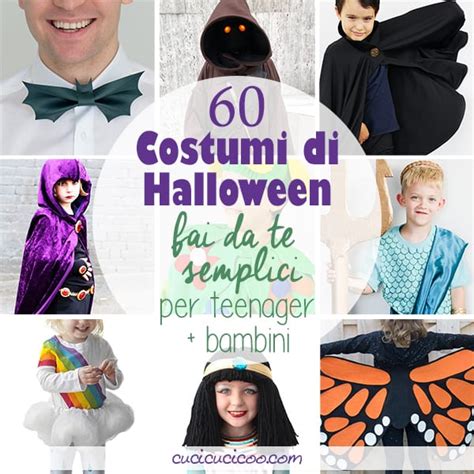 Bambini vestiti con costumi di Halloween fai da te