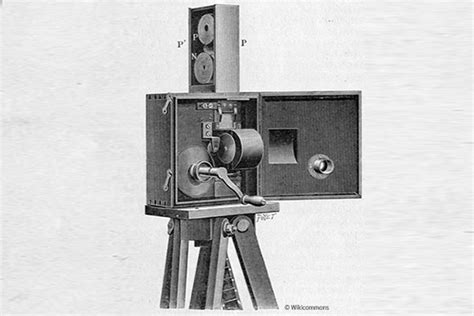 Schema del meccanismo del Cinématographe Lumière