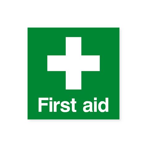 First aid symbol or warning signs