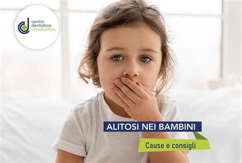 infografica sulle cause dell'alitosi nei bambini