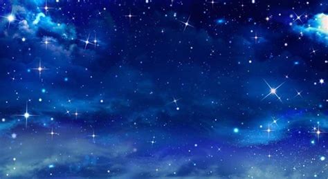 Dipinto di un cielo stellato con un raggio di luce che scende sulla terra