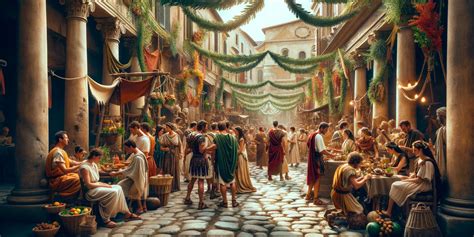 Rappresentazione dei Saturnali romani