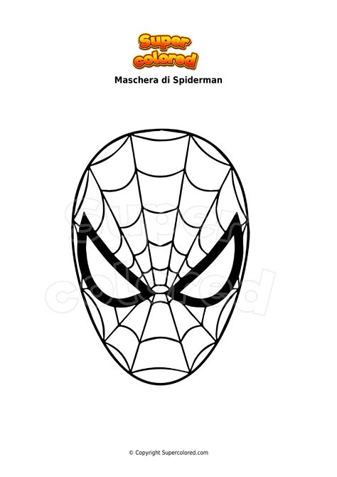 Schema per disegnare la maschera di Spider-Man
