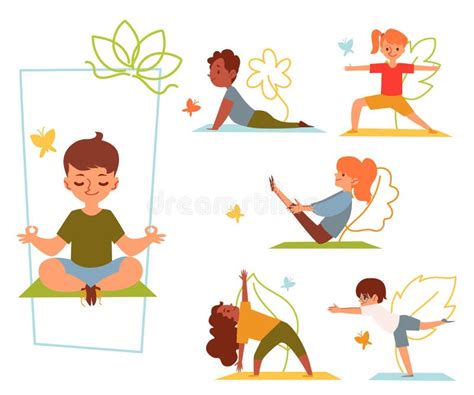 bambini che fanno yoga su un tappetino colorato