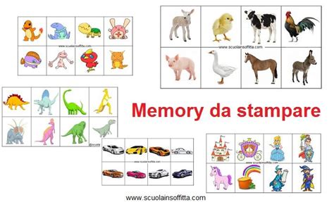 Set di carte per Memory con animali
