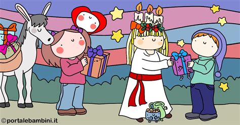 Bambini che disegnano Santa Lucia