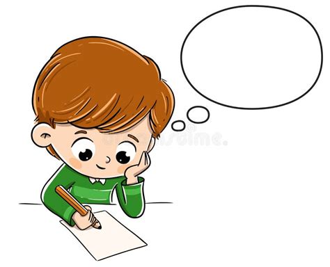 ragazzo di 10-11 anni che riflette o scrive un diario