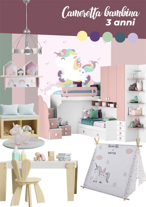 Cameretta bambina ispirata alla fantasia