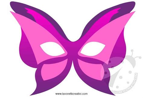 Maschera di farfalla fai da te con colori vivaci