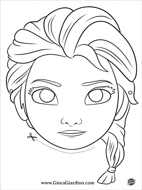 Maschera di Elsa di Frozen con glitter